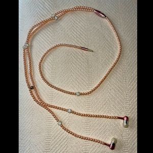 Pink or black Pearl, Rhinestone headphones New